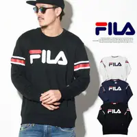 在飛比找蝦皮購物優惠-日版 正版 FILA LOGO 大學T 絨布 無內刷毛