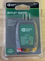 Commercial Electric Outlet Tester 3-Wire 110/125V ~ 345-238