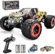 WIAORCHI 1:18 Scale 40+km/h High Speed Remote Control Car, 4x4 Waterproof Off Road RC Cars with Extra Shell, Fast 2.4GHz All Terrain Toy Trucks Gifts for Boys and Adults, 2 Batteries for 40mins Fun