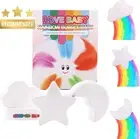 4 Pack Rainbow Bath Bombs Kids, Cloud, Star, Moon Shapes, Rich Bubbles, Gift Set