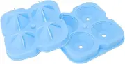 4 Hole Diamond Shaped Ice Cube Mold, Silicone Material Ice Cube Trays, Large Ice Maker Mold, Easy Release, Reusable Ice Cube Mold for Cake Molds, DIY Chocolate Candy, Cocktails(Blue)