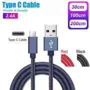 Fast Charger USB C Type-C Data Cable For Samsung S8 S9 S10 S20 Ultra Plus Note