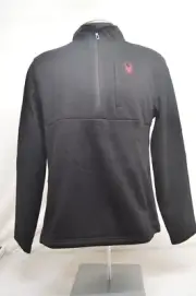 NEW Spyder Men's Fleece 1/2 Zip Jacket Black Size MEDIUM