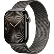Apple Watch Series 10 46mm Slate Titanium Case GPS + Cellular Milanese Loop (S/M)