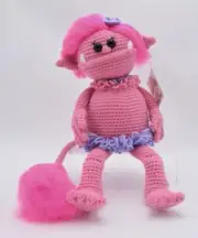 One-of-a-Kind Handmade Pink Troll Monster Doll