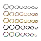 Stainless Steel Hoop Earring Set Huggie Hinged Hoop Sleeper Earrings 8-20mm