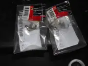 Four (4) Sealed Double Brass Hooks with screws(only two are pictured)