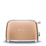 Brand New SMEG Retro 2-Slice Electric Countertop Toaster TSF01RGUS Rose Gold