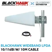 Blackhawk Wideband LPDA 10/11dBi w/ 10m PT240 Coax Cable ANT-BH-YG-WIDE-10