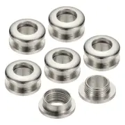 7mm(2/7 Inch) Brass Hole Eyelets, 6 Pcs Arc Surface Grommets, Silver Tone