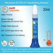 Weiconlock AN 302-43 Blue, Medium Strength German-Made Thread Locker - 20ml Pen