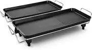 SOGA 48cm 68cm Electric BBQ Grill Teppanyaki Tough Non-Stick Surface Hot Plate Kitchen Bundle