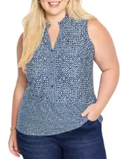 Nic+Zoe Plus Coastal Geo Tank Top