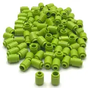 Lego 100 New Lime Bricks Round 1 x 1 Open Stud Building Pieces