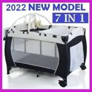 *NEW* BABY PORTABLE TRAVEL COT BASSINET FOLDABLE PLAYPEN PORTACOT