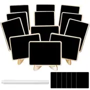 12 Pcs Rectangle Mini Chalkboard Signs, Small Chalkboard Labels with Easel Stand