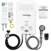 Portable Water Heater Propane Tankless - 6L 1.58GPM RV on demand Hot Gas Outd...