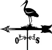 Wind vanes, Outdoor Garden Metal Weathervane with Fairy Angel Elf Ornament, Stake Wind Direction Indicators Tool Yard Roof Mount Easy Use