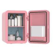 Advwin 8L Mini Makeup Fridge with LED Makeup Mirror Cosmetics Refrigerator Pink