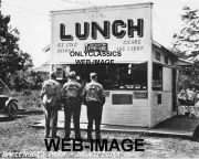 30's JOYCE'S LUNCH ROADSIDE CAFE COCA-COLA CIGAR CANDY SIGN AMERICANA PHOTO OHIO