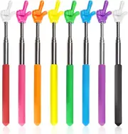 8 Pack Extendable Telescoping Pointer Sticks for Classroom Use (8 Colors)