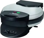 Tefal Heart Waffle Iron WM310D Waffle Maker for Heart-Shaped Waffles Continuous Temperature Control Browning as Desired Non-Stick Plates Dough Catcher Black 1000 W