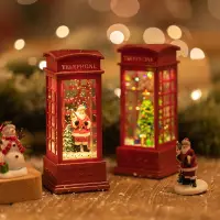 在飛比找蝦皮購物優惠-熱銷 佈置道具 八音盒 电话亭 擺件裝飾 圣誕節燈飾 創意擺