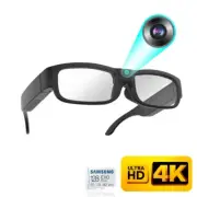 Glasses Cam Recorder 4K Eyewear Mini Portable Spy Camera Detector Hidden 128GB
