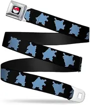 [Buckle-Down] Seatbelt Belt - Moltres Fire Flying Pose1 Red - 1.0" Wide - 20-36 Inches in Length