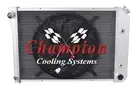 RC Champion 4 Row Radiator W/ 16" Fan for 1973 1974 Chevrolet Nova V8 Engine