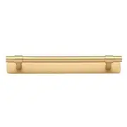Helsinki Cabinet Pull with Backplate CTC160mm Brushed Brass