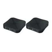 2Pcs 2 in 1 Bluetooth 5.0 Wireless Audio Transmitter Receiver Wireless 3.5mm Audio Adapter for TV PC Headphones Home
