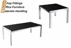 RAPIDLINE BLACK GLASS COFFEE TABLE 600 - 1200MM WIDE