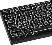 TIMSEKER PBT Manga Keycaps Set, 150 Keys All Black Custom Keycaps, Cherry Profile Dye Sub Key Caps for 60% 65% 75% 100% Mechanical Keyboard, Compatible with Cherry MX and Cross-Shaped Switches