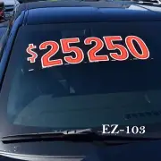 Car Dealer Window Stickers 7 1/2 Inch Numbers Red and Black 12 Packs