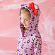 Posh Peanut Hello Kitty Monsters French Terry Ruffled Zip Bow Hoodie 18/24m