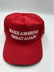 Vintage Make America Great Again Trump Cali Fame Red Snapback Hat Cap