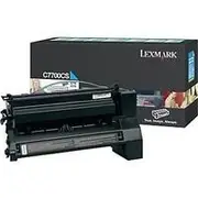 Lexmark C7700CS CYAN TONER PREBATE YIELD 6000 PAGES FOR C772