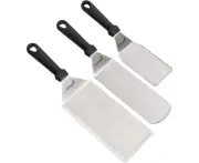 Anmarko Griddle Spatula Set - Stainless Steel Metal Spatula and Griddle Scraper - Heavy Spatula Griddle Accessories Great for Cast Iron Griddle BBQ Flat To