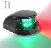 Bhanboth Boat Navigation Lights, LED Bow Lights Red and Green Bi-Color Boat Lights Waterproof, USCG 2 NM Marine Nav Lights for Pontoon, Jon, Bass Boats, Skiff(Black)