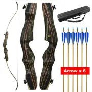 DSK Warrior Wooden Takedown Recurve Bow - 62 Inch AMO - Archery 30-60lb