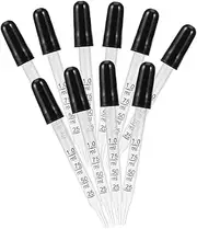 Anneome 10pcs Bent Tip Calibrated Glass Droppers Essential Oil Pipette for Laboratory Use Easy to Clean and Practical Design for Precise Dispensing Scientific Projects