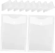 GRADENEVE 10pcs Document Bags with Snap Button Reusable File Envelopes for Organizing Receipts and Business Cards Practical Storage for Home Office and Classroom