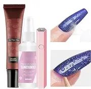 Gel Glue for Press On Nails | Strong Solid Nail Glue - Nail Remover Spray for Press On Nails, Gentle Solid Gel Nail Glue for Fake Nails