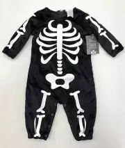 Pottery Barn Kids Baby Glow In The Dark Halloween Skeleton Costume 2T Black #77