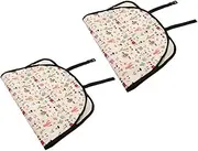 SECFOU 2pcs Universal Car Seat Back Scratch Protector Rear Seat Covers for Boys and Girls Cactus Pattern Kick Mat