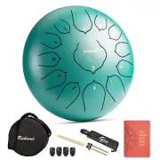 Steel Tongue Drum-13 Note 12 Inch Percussion Instrument Lotus Hand Pan Drum C...
