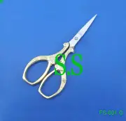 EMBROIDERY SCISSORS 3.5" GOLD PLATED SEWING CRAFT FS-001 G