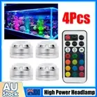 Fish Tank LED Light Submersible Aqua Ball Underwater Remote Control Candle JQ