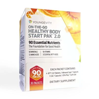 Youngevity On-The-Go Healthy Body Start Pak 2.0 - Includes Multi-Vitamins Min...